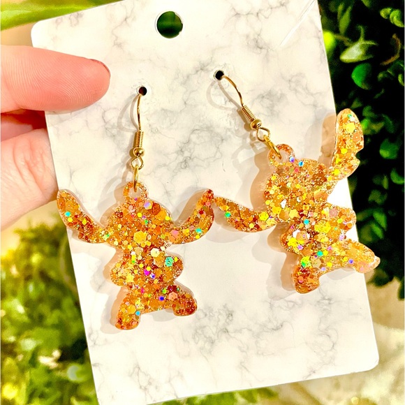 Stitch Alien Dangle Earrings - Picture 6 of 9